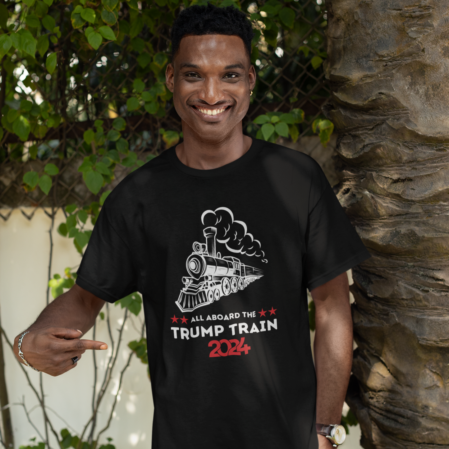All Aboard The Trump Train Unisex Tee
